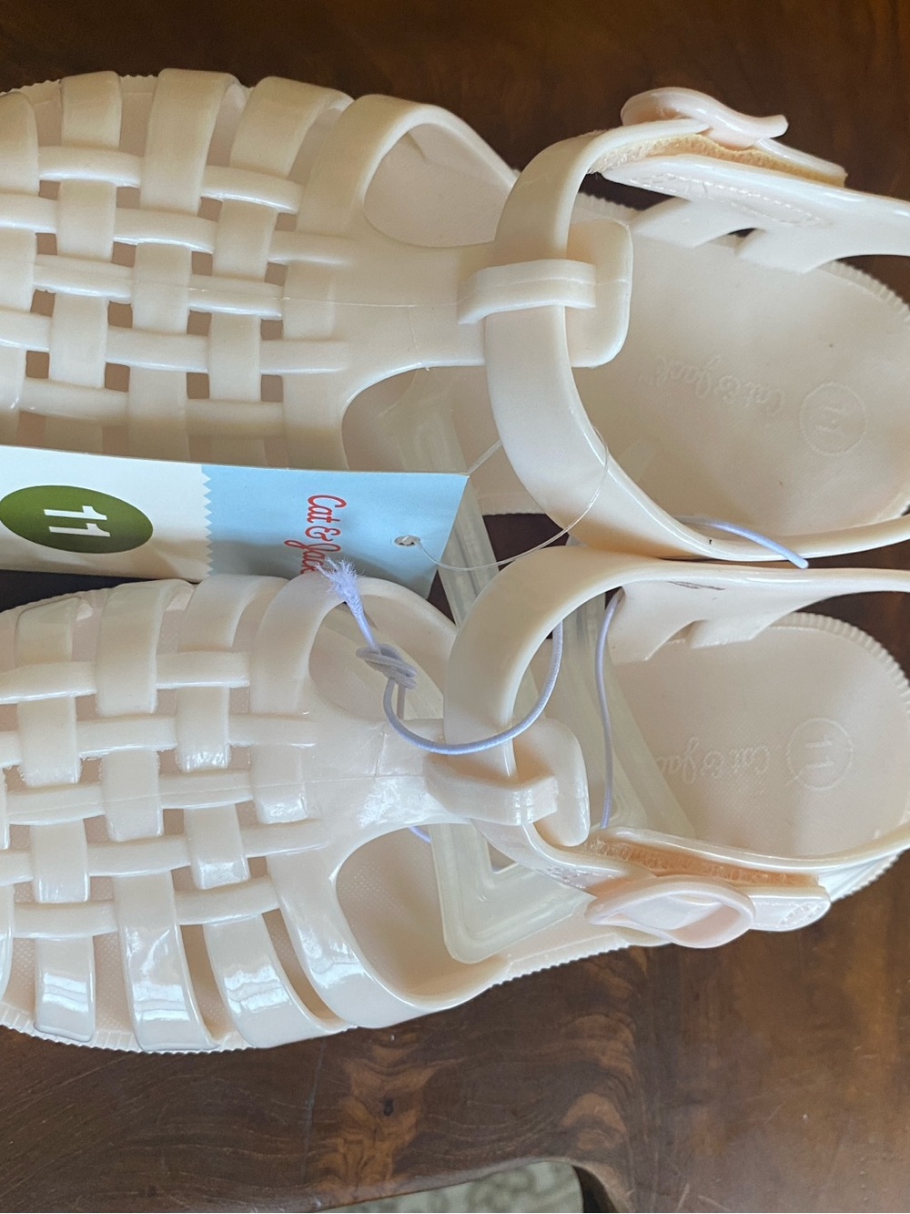 Cat & Jack Cream Jelly Fisherman Sandals